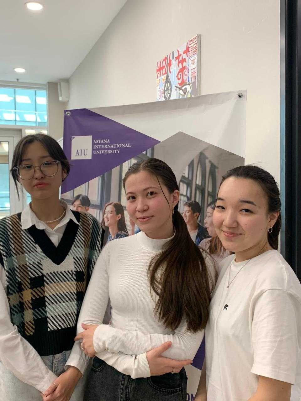 On March 28, 2023, 2nd year students of the specialty "Marketing" Kosherova Malika, Aitmukhamet Adeliya and Nesken Malika won the 3rd prize in the IX International Student Olympiad — 2