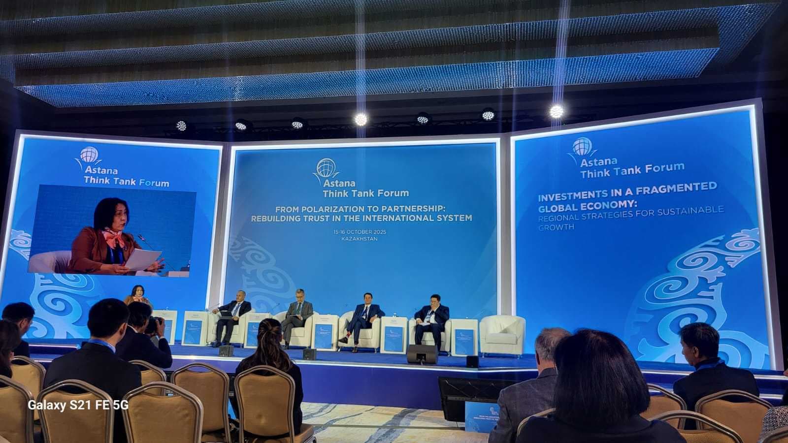 Sh. Saymova, "AIU Scientist at the Astana Think Tank Forum 2025" — 1